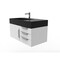 Castello Usa Amazon 36" Wall Mounted White Vanity With Black Top And Chrome Handles CB-MC-36W-CHR-2056L-BL - alternate 8